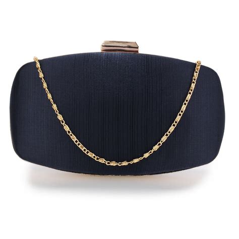 navy satin clutch evening bag.